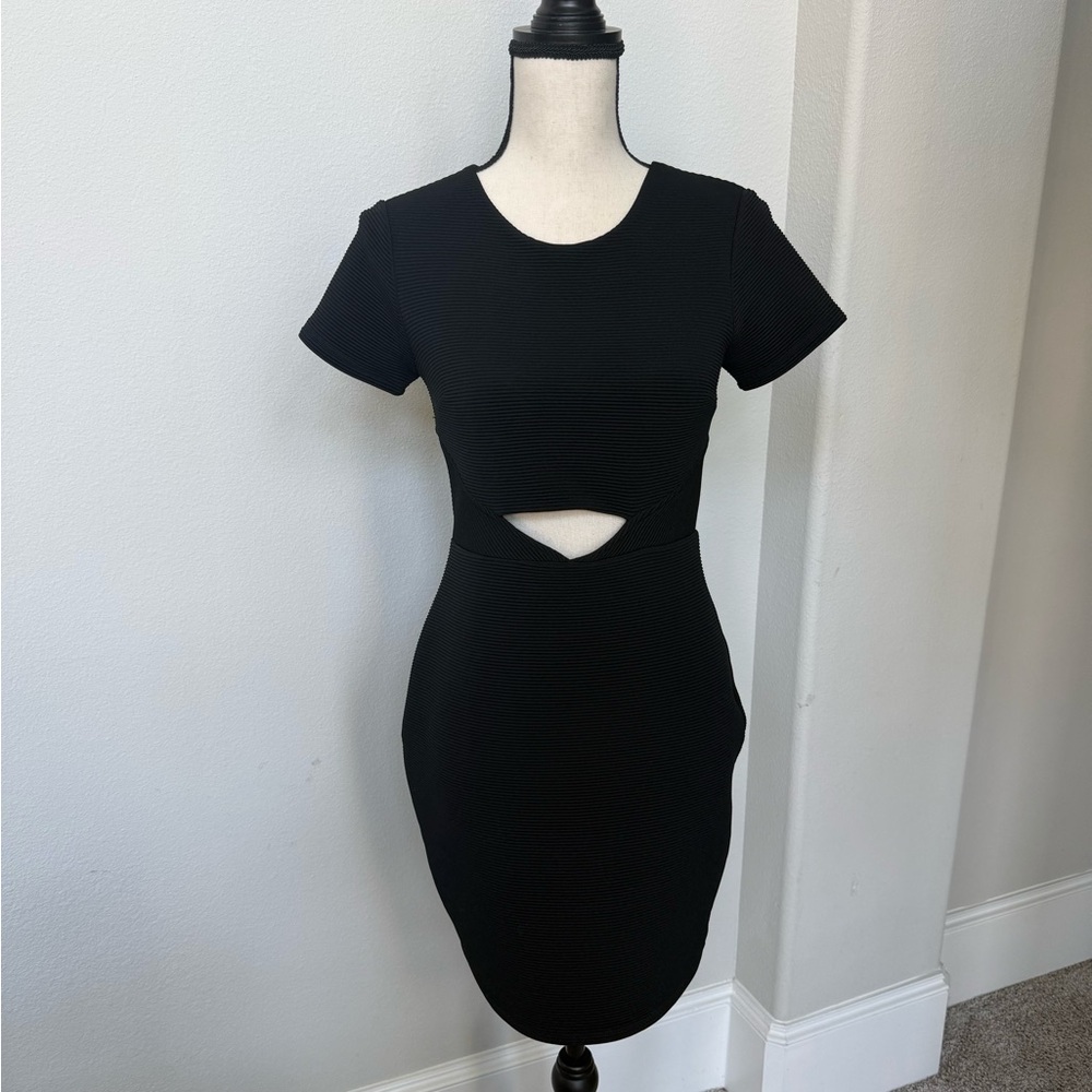 Express Black Mini Dress with Cut-Out